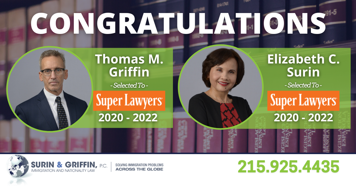 Elizabeth C. Surin and Thomas M. Griffin Super Lawyers List